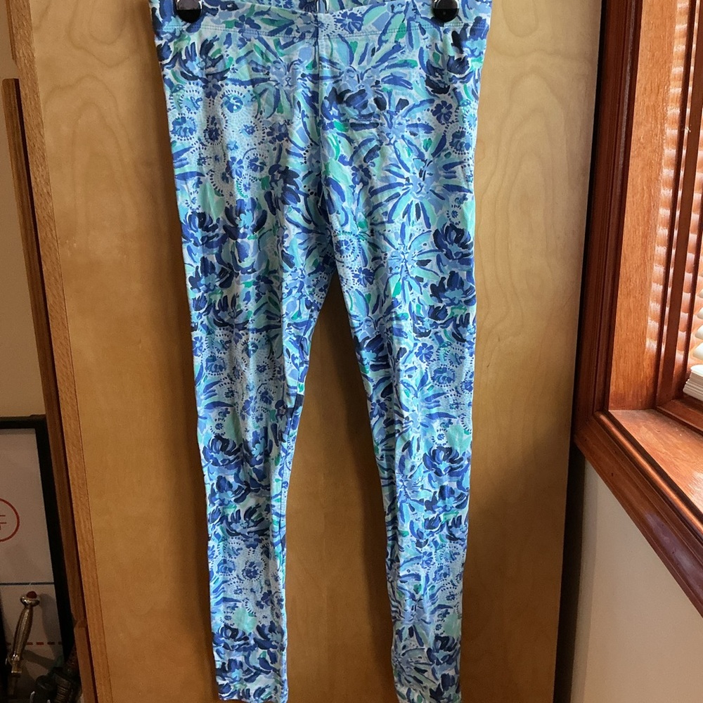 Lilly Pulitzer Blue and Green Patterned Leggings